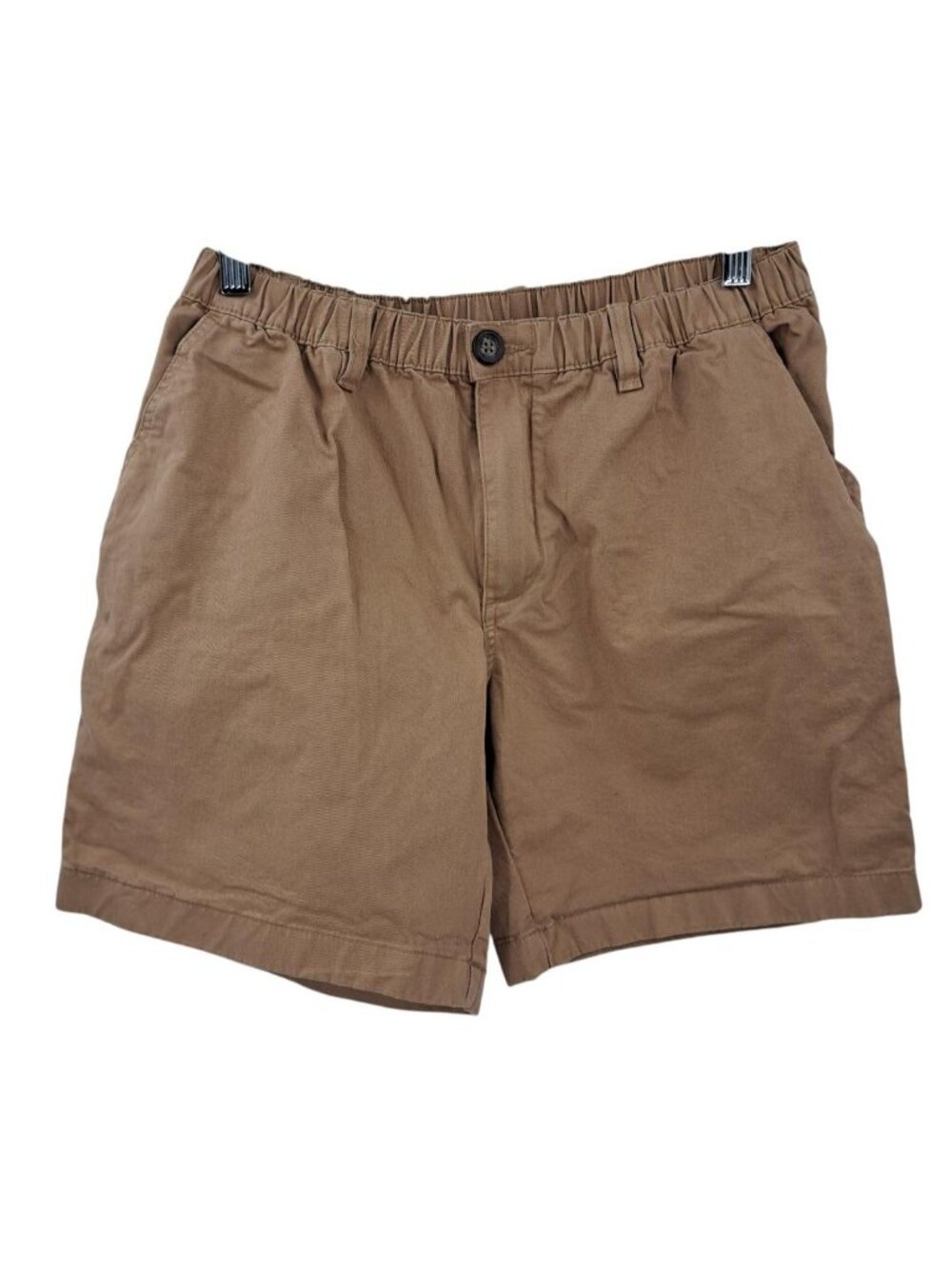 Chubbies Khaki Flat Front Elastic Waist Chino Shorts Size M Pockets Preppy